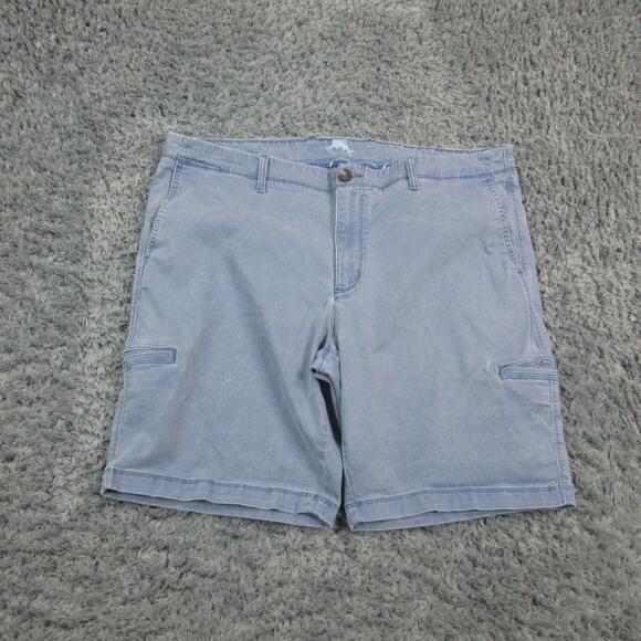 Tommy Bahama Other - Tommy Bahama Shorts Mens 42 Blue Flat Front Stretch Chino Tencel Blend 41x9*